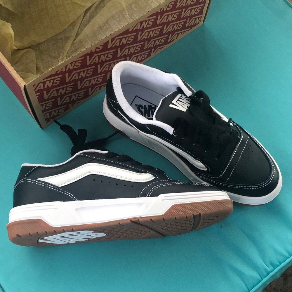Vans Black and White Low-Top Skate Sneakers - Picture 3 of 6